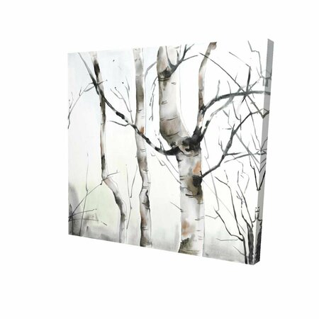 FONDO 32 x 32 in. Three Birches Trees-Print on Canvas FO2790081